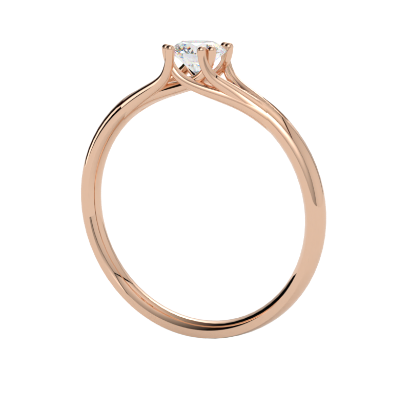 Pierścionek z diamentem Blask – złoto różowe 750 – GOLDPORT